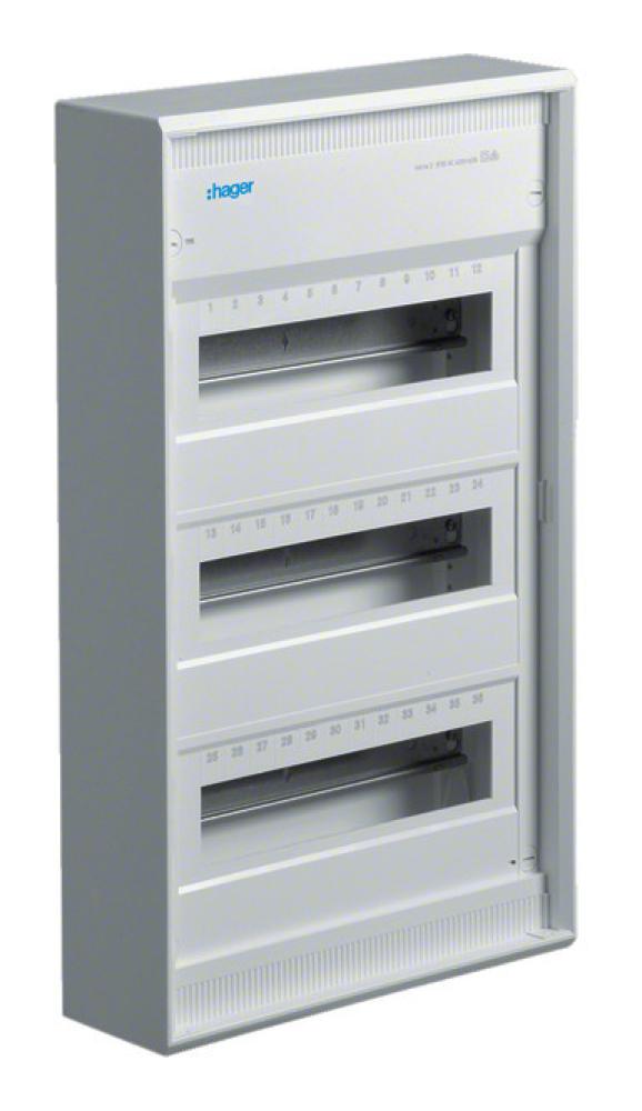 UNTERVERTEILER.DE: Hager Unterverteiler 3-Reihig Aufputz ohne Tür